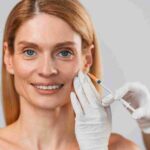 Client receiving a gentle Botox injection for forehead wrinkles at a boutique aesthetic practice in Coral Gables.