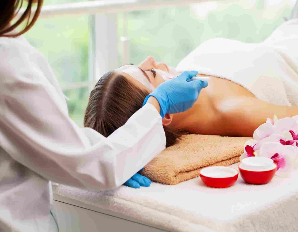 Boutique treatment room inside Pōk Aesthetic Bar medical spa in Coral Gables.